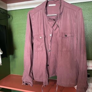 BE COOL Dusty Rose Button Down Shacket